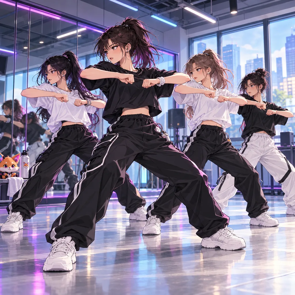 Kelas latihan di studio Hanlim.